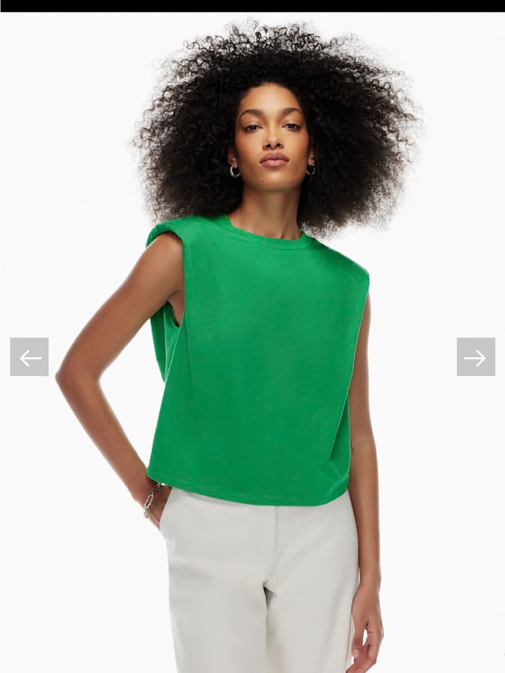 Aritzia Sleeveless Boxy Tank Top in Bright Green